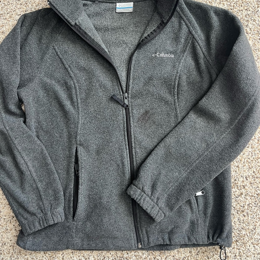 Columbia Gray Fleece Jacket size M